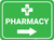 Pharmacy Arrow Right Rectangular - Floor Sign