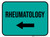 Rheumatology Arrow Left Rectangular - Floor Sign