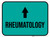 Rheumatology Arrow Straight Rectangular - Floor Sign