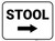 Stool Arrow Right Rectangular - Floor Sign