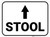 Stool Arrow Straight Rectangular - Floor Sign