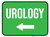 Urology Arrow Left Rectangular - Floor Sign