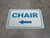 Chair Arrow Left Rectangular - Floor Sign