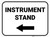 Instrument Stand Arrow Left Rectangular - Floor Sign