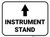 Instrument Stand Arrow Straight Rectangular - Floor Sign