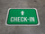 Check-In Ahead with Arrow Rectangular - Floor Sign