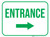 Entrance Right with Arrow Rectangular - Floor Sign
