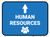 Human Resources Arrow Straight Rectangular - Floor Sign