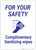 For Your Safety: Complimentary Sanitizing Wipes - Wall Sign