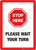 Stop Here: Please Wait Your Turn - Wall Sign