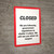 Closed We Are Following Governement Regulations - Wall Sign
