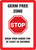 Stop: Germ Free Zones Wash Your Hands For At Least 20 Seconds - Wall Sign