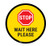 Stop Wait Here Please - Floor Sign