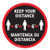 Keep Your Distance-Red/Black - Bilingual Spanish - Floor Sign