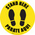 Stand Here - Bilingual Spanish - Floor Sign