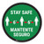 Stay Safe - 6' Bilingual Spanish - Floor Sign
