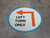 Left Turn Only with Arrow - Floor Sign
