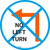 No Left Turn with Arrow - Floor Sign