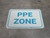 PPE Zone - Blue - Floor Sign