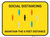 Social Distancing Maintain The 6 Feet Distance with Icons - Floor Sign