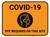 COVID-19 PPE Required on Site with Icon - Floor Sign
