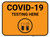COVID-19 Testing Here with Icon - Floor Sign