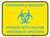 Coronavirus Breakout Proceed With Caution with Biohazard Icon v2 - Floor Sign