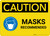Caution: Masks Recommended with Icon Landscape - Wall Sign
