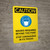 Caution: Masks Required Beyond This Point Stop Coronavirus with Icon Portrait - Wall Sign