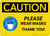 Caution: Please Wear Masks - Thank you! with Icon Landscape - Wall Sign
