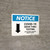 Notice: COVID-19 Drive Thru Testing Down Arrow Landscape - Wall Sign