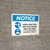 Notice: Hand Sanitizer And Face Masks Must Be Used with Icons Landscape - Wall Sign