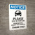 Notice: Please Stay In Car Someone Will Assist You with Icon Portrait - Wall Sign