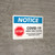 Notice: Stop Drive Thru Testing Requires Physicians Prior to Entry Landscape - Wall Sign