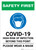 Safety First: COVID-19 High Risk Of Infection Please Wear Mask with Icon Portrait - Wall Sign
