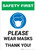Safety First: Please Wear Masks - Thank You with Icon Portrait - Wall Sign