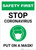 Safety First: Stop Coronavirus - Put On A Mask with Icon Portrait - Wall Sign