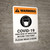 Warning: COVID-19 High Risk Of Infection Please Wear Mask with Icon Portrait - Wall Sign