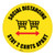 Social Distancing - Stay 2 Carts Apart - Yellow - Floor Sign