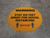 Warning - Stay Six Feet Apart - Orange - Floor Sign