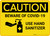 Caution: Beware of COVID-19 - Use Hand Sanitizer with Icon Landscape - Wall Sign