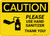 Caution: Please Use Hand Sanitizer - Thank you with Icon Landscape - Wall Sign