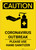 Caution: Coronavirus Outbreak - Please Use Hand Sanitizer with Icon Portrait - Wall Sign