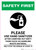 Safety First: Please Use Hand Sanitizer - After Carrying Out Dirty Tasks with Icon Portrait - Wall Sign