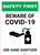 Safety First: Beware of COVID-19 - Use Hand Sanitizer with Icon Portrait - Wall Sign