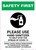 Safety First: Please Use Hand Sanitizer - Germs Can Be Spread with Icon Portrait - Wall Sign
