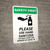 Safety First: Please Use Hand Sanitizer - Stop COVID-19 with Icon Portrait - Wall Sign