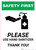 Safety First: Please Use Hand Sanitizer - Thank you with Icon Portrait - Wall Sign