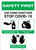 Safety First: Use Hand Sanitizer with 3-Step Icon Instructions Portrait - Wall Sign