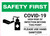 Safety First: COVID-19 High Risk Of Infection - Please Use Hand Sanitizer with Icon Landscape - Wall Sign